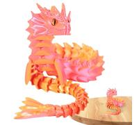 Genérico Dragón Impreso En 3D - Modelo De Articulado De 44cm | Criatura Fantástica Flexible | Figura para Decoración De Oficina Y Coleccionistas