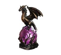 Genérico Dragon Night Light | Decorative Resin Dragon Egg Figurine | Table Figurine USB Night Lamp | For Home Living Room Bedroom Bookshelf Cabinet Coffee Table Entryway Desk Shelf