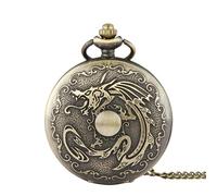 Genérico Dragon Pocket Watch for Men - Unisex Animal Design, Decorative Mechanical Movement, Classic Chain Accessory | Elegant Vintage Timepiece for Men Women Costume Cosplay Collectors Gift