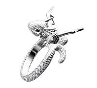 Genérico Dragon Ring - Vintage Adjustable Dragon Ring, Silver Plated