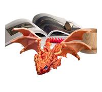 Genérico Dragon Toys - 12 Inches Articulated Printed Flying Dragon Figurine Creative Crafting Movable Joints with Desk Decor, Fidget Toy for Home Office, Multicolor, Gift Collectible Use