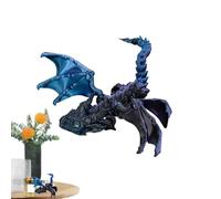 Genérico Dragon Toys, 3D Printed Articulated Flying Dragon Model with Movable Joints, Creative Crafts & Executive Desk Fidget Toys for Home & Office, Red Gold, Black Red, Black Purple, Blue Silver