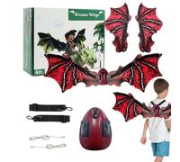 Genérico Dragon Wings for Kids, Dinosaur Dress-Up Costume with Led Lights & Music, Electric Flapping Wing Design, Adjustable & Comfortable Fit, Fun & Interactive Cosplay Accessory