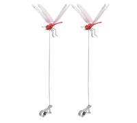 Genérico Dragonfly Clips - Decoration with Worm Control Function for Lawn, Yard, Backyard, Balcony, Flower Beds, and Pathways, Garden and Landscaping Accessory for Outdoor Poles, 12.2x5.51 Inches