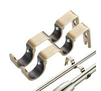 Genérico Drape Brackets for Drape Rod - Double Drapes Rod Holders Brackets | Drapes Rods Hardware Bracket | DrapeRod Hangers Hooks DrapeBrackets | Drapery RodBrackets Hooks Double Mounting Bracket