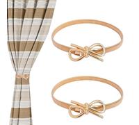 Genérico Drape Tieback Cord, Decorative Spring Holdbacks, 2-Piece Twist Rope Set, Elegant No-Drill Design with Carved Detailing, Ideal for Gazebos, Bathrooms, Living Rooms, Classrooms, Beach Houses