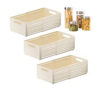 Generico Drawer Organizador Basket - 3 unidades Telescoping Design, Adjustable Length, Durable Material, Space-Saving Build | Snack storage, toy organization, underwear sorting, seasoning jar