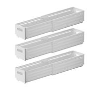 Genérico Drawer Organizer Basket - ABS 3pcs Telescopic Clothes Box Organizer Bins | Telescoping Storage Container For Kitchen Dining Living Room Bedroom Bathroom Home Organization Easy Access