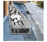 Genérico Drenaje de Zanja Duradero para Patio. Kit de Drenaje de Canal de Acero Inoxidable con Rejillas para Sistemas de Drenaje de Patio eficientes (H4*W20CM/H1.57*W7.87IN)