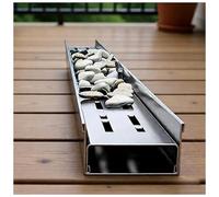 Genérico Drenaje de Zanja Duradero para Patio. Sistema de Canal de Drenaje de Acero Inoxidable con Rejilla para Pisos Exteriores y de Garaje (H6.5*W15CM/H2.36*W5.91IN)