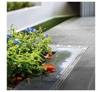 Genérico Drenaje de Zanja Duradero para Patio, Sistema de Drenaje de Canal de Acero Inoxidable, Rejilla Estrecha para gestión de Agua en Patios Exteriores y entradas de vehículos (H4*W20CM/H1.57*W7.8