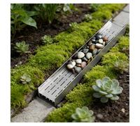 Genérico Drenaje de Zanja Duradero para Patios y Jardines, Canal de Drenaje Resistente para Exteriores, Balcones y Patios (H4*W15CM/H1.57*W5.91IN)