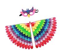 Genérico Dress Up Bird Wings - 19.69 Inches Gradient Color Costume Wing For Children | Skin-Friendly Peafowl Costumes, Colorful Wing, Dress Up Bird Wings For Festivals