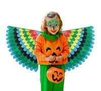 Genérico Dress Up Bird Wings - 19.69 Inches Gradient Color Costume Wing For Children | Skin-Friendly Peafowl Costumes, Colorful Wing, Dress Up Bird Wings For Festivals