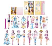 Genérico Dress Up Princess Doll Magnetic Kit | Dress Up Paper Doll Magnets