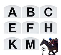 Genérico Dressage Training Marker Set | 8PCS PP Wall Mount Letter Markers 20x27cm Weather Resistant Equestrian Riding Letters Signage Board Competition Practice Equipment For Horse Training Use
