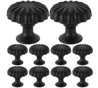 Genérico Dresser Drawer Knobs, Zinc Alloy Antique Round Cupboard Hardware, 10 piezas Pumpkin Furniture Knobs For Bathroom Furniture Makeover Home Closet Garage Gabinete Wardrobe Living Room