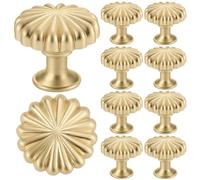 Genérico Dresser Drawer Knobs, Zinc Alloy Antique Round Cupboard Hardware, 10 piezas Pumpkin Furniture Knobs For Bathroom Furniture Makeover Home Closet Garage Gabinete Wardrobe Living Room