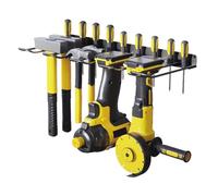 Genérico Drill Rack Wall Mount - 12 Inch Power Tool Storage | Carbon Steel Organizer - Heavy duty screwdriver and tool rack for garage workshop basement shed DIY tools storage