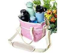 Genérico Drink Bag 4-Compartment Water Bottle Holder Tote - Insulated Carrier for Outdoor Camping Hiking Walking Travel Beach Gym Picnic Use | Oxford Fabric Build, Adjustable Shoulder Strap Organizer