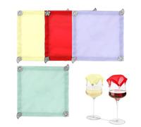 Genérico Drink Covers for Glasses - 4 Pieces Screen Lid,Breathable Top with Charm for Outdoor Holiday Dinner Picnic Wedding Party Home Gatherings Barbecue