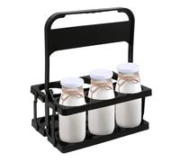Genérico Drink Holder Carrier - 6-Hole Bottle Display Stand, Folding Reusable Milk & Beer Organizer with Handle | Wine Bottle Holder For Cars Weddings Family Outdoor UseExcellent Endurance: