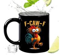 Genérico Drinkware Accessory - Comical Rooster Art, 350ml Liquid Capacity, Fun Coffee Cup, Kitchen Tabletop Item, Coworkers Family Men Women Beverage Container, Vivid Design Retention