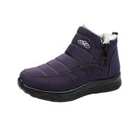 Genérico Dritnow Shoes Women’s Insulated Snow Boots, Waterproof Non-Slip & Fur Lined,Comfortable Warm, On Winter Ankle Boots (Pruple,38 1/2)