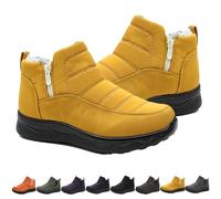 Genérico Dritnow Women’s Insulated Snow Boots, Dritnow Snow Boots Women, Waterproof, Non-slip & Fur Lined Walking Shoes (Yellow,39)