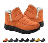 Genérico Dritnow Women’s Insulated Snow Boots, Dritnow Snow Boots Women, Waterproof, Non-slip & Fur Lined Walking Shoes (Orange,45)