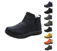 Genérico Dritnow Women's Insulated Snow Boots, Waterproof and non-slip Warm fur-lined walking shoes Plush thick cotton boots (Black,37)