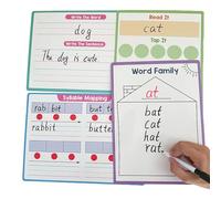 Genérico Dry Erasable Board Phonics Learning, Kid's English Phonics Writing Pad, Interactive Learning Tool with Rich Content, Ideal para Preschool, Kindergarten & Classroom Use