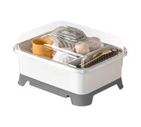 Genérico Drying Rack with Lid - Plate Cup Dish Drainer - Nursing Holder with Lid, Drying Storage Box, Plate Organizer Holder, Cutlery Drainer for Bowls, Plates, Chopsticks