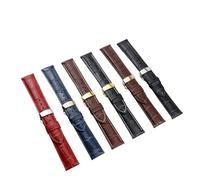 Genérico DSHDFJ Correa De Reloj De Piel De Becerro, Correa De Reloj De 18mm, 20mm, 22mm Y 24mm For Mujer Y Hombre, Accesorios, Hebilla Plegable Sólida, Negro Y Marrón(Blue-Rose,20mm)