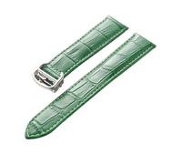 Genérico DSHDFJ Reemplazo De Piel De Vaca con Capa De Cabeza De Correa De Cuero Compatible con Correa De Reloj De Globo Azul Cartier Accesorios De Pulsera For Hombres Y Mujeres(Green,18mm)