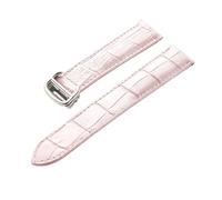 Genérico DSHDFJ Reemplazo De Piel De Vaca con Capa De Cabeza De Correa De Cuero Compatible con Correa De Reloj De Globo Azul Cartier Accesorios De Pulsera For Hombres Y Mujeres(Pink,21mm)