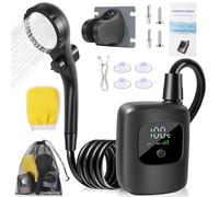 Genérico Ducha Portátil para Acampada,Suministros de Baño al Aire Libre con Batería de 2400mAh - Bomba De Ducha Exterior,para Campistas Playa Jardineria Autocaravana Senderismo Viajes Escalada