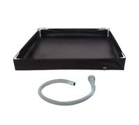 Genérico Duchas - Plato De Ducha Portátil De 80x80 Cm con Tubo De Drenaje Desmontable, Plato De Ducha Interior Y Exterior para Acampar, Bañarse En Tienda De Campaña - Lavabo - PVC + Tela Oxford