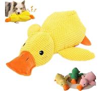 Genérico Duck Dog Toy, Quack-Quack Duck Dog Toy, Interactive Calming Toys with Real Quack Sound for Dogs, Durable Soft Plush Stuffed Calming Pillow for Puppy Keep Busy (Yellow,S-9.9 * 8.6in)
