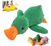 Genérico Duck Dog Toy, Quack-Quack Duck Dog Toy, Interactive Calming Toys with Real Quack Sound for Dogs, Durable Soft Plush Stuffed Calming Pillow for Puppy Keep Busy (Green,S-9.9 * 8.6in)