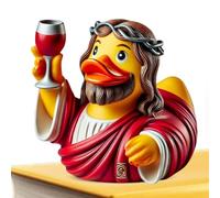 Genérico Duck - Figura decorativa navideña religiosa de Jesús Cute Home Decor for Adults Kitchen Office Car Bedroom Desk Dashboard Church Studio Living Room Table Event