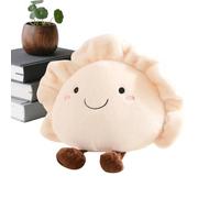 Genérico Dumpling Plush Toy Cute Food Shape Stuffed Pillow - Soft Kawaii Snack Doll for Kids | Filling with Zipperless Sewn Design, Bedroom Decoration Comfort Toy 11.81 in