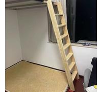 Genérico Duo Pesado Lidera de Madera sólida, 300kg de Capacidad de Carga, Pasos Anchos Anti-deslideza, Kit de Montaje portátil para Loft, RV, Dorm, Fácil Acceso Paso de reemplazo