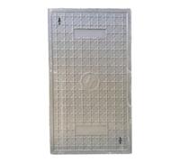 Genérico Duos Pesado Resin Septic Tank Cover 50x80cm Empacón Empotrado Lid con patrón de Cruce sin la Deslizamiento para Garden Lawn Park Paseo Paso Durable Cesspool Acceso Replacement Frame Incluso