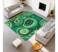 Genérico Durable Alfombra Abstracta Suave Tapiss Vintage Contemporáneo No Pierde Sus Cerdas Espirales Verde Pavo Real Alfombra 60 x 90 cm Pasillo Entrada
