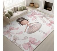Genérico Durable - Alfombra de dibujos animados de baile suave - Tapiss anime para niña no pierde sus pelos de pajarita bailarina - Alfombra 80 x 150 cm - Sala de estar, dormitorio, oficina