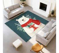 Genérico Durable - Alfombra Minimalista Animal Suave Tapiss Invierno Navidad no pierde sus pelos Oso regalo alfombra 120 x 180 cm Salón Dormitorio Oficina