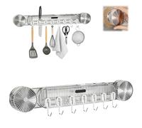 Genérico Durable Wall Mounted Inline Vacuum Hooks,No Hole Punching Waterproof Strong Adhesion Coat Rack,Multi-Functional Large Curved Load-Bearing Hooks,Removable and Reusable Wall Mount (White)