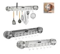 Genérico Durable Wall Mounted Inline Vacuum Hooks,No Hole Punching Waterproof Strong Adhesion Coat Rack,Multi-Functional Large Curved Load-Bearing Hooks,Removable and Reusable Wall Mount (2Mix)