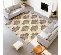 Genérico Duradera Alfombra Vintage Lujo Suave Tapiss Elegante No Pierde Sus Pelos Crema Patrón Festoneado Alfombra 120 x 180 cm Salón Dormitorio Oficina